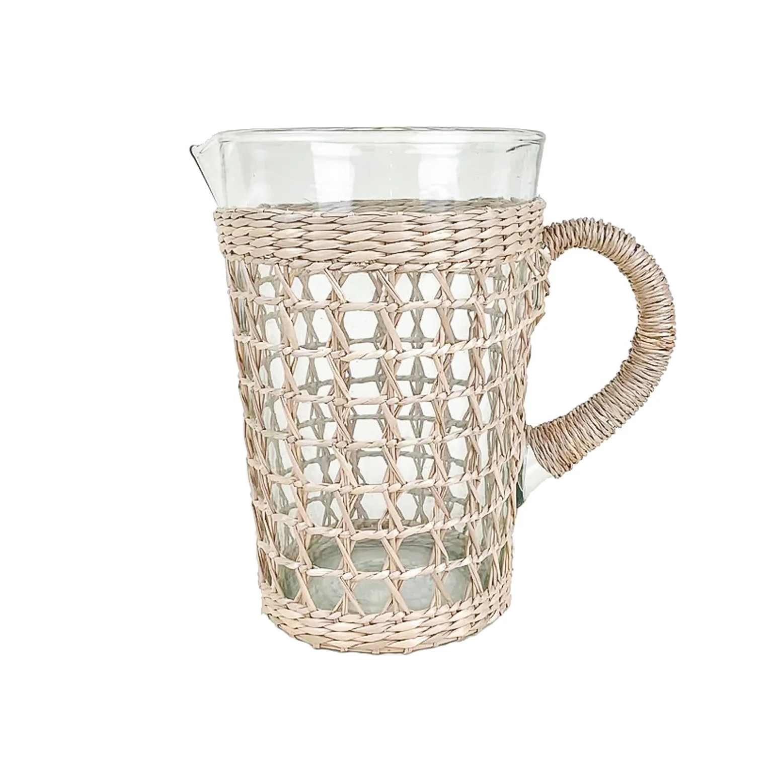 Seagrass Cage Pitcher | Coastal Kitchen & Dining | Coastal Bleu | Coastal Bleu