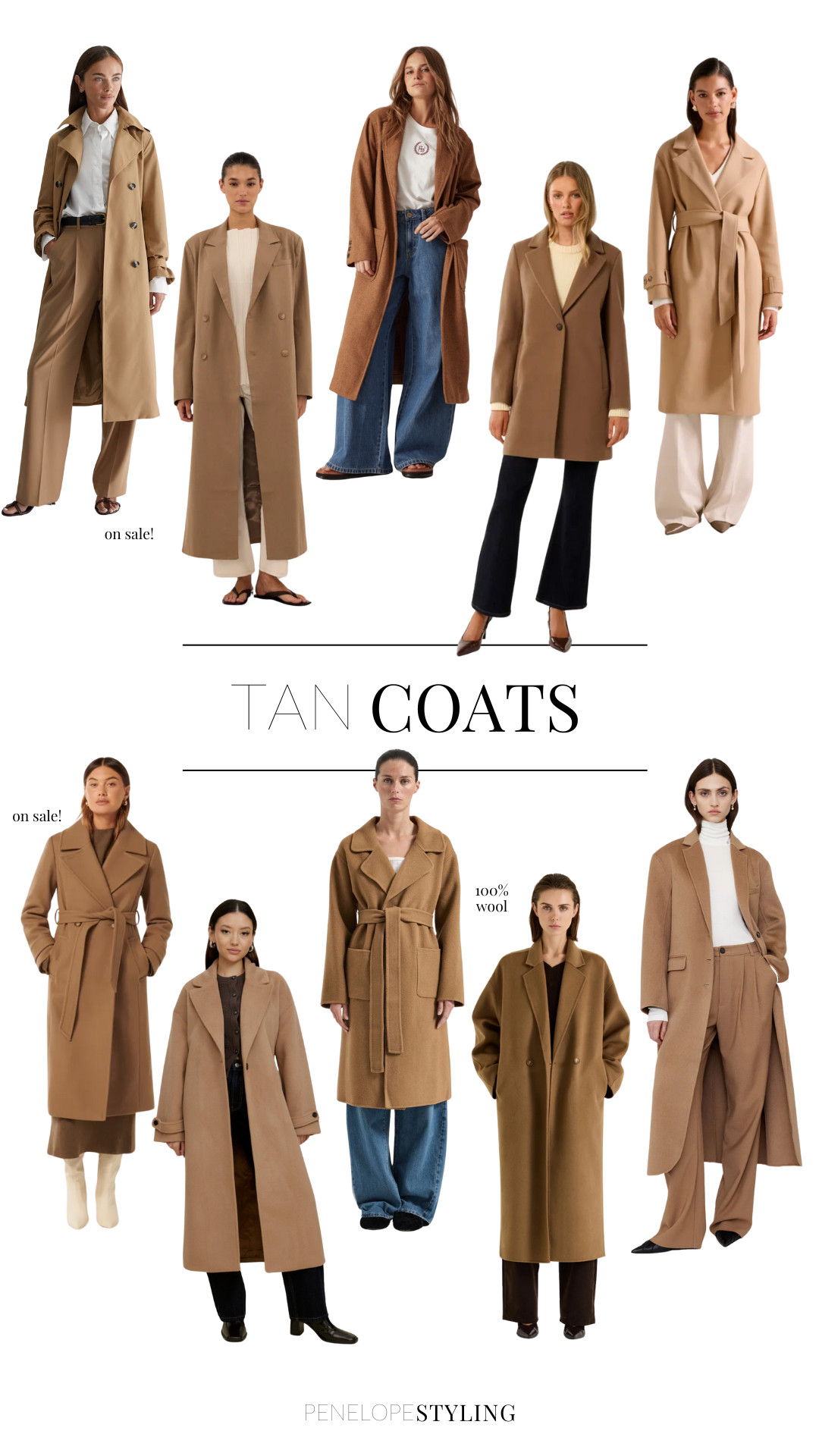 WARM UP in a cosy coat while lightening up your wardrobe in a soft tan colour! I highly recommend one for Winter style - and many of these are now on sale! #coat #wintercoat #woolcoat #tancoat #winterstyle 

 #LTKaustralia #LTKwinter #LTKsale