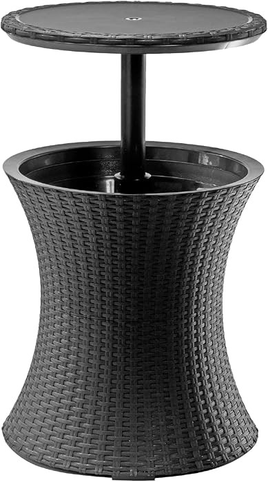 Keter Pacific Cool Bar Outdoor Patio Furniture with 7.5 Gallon Beer and Wine Cooler, Hot Tub Side... | Amazon (US)