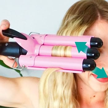 3 Barrel Curling Iron Hair Crimper, TOP4EVER 25mm（1 inch ）Professional Hair Curling Wand with... | Amazon (US)