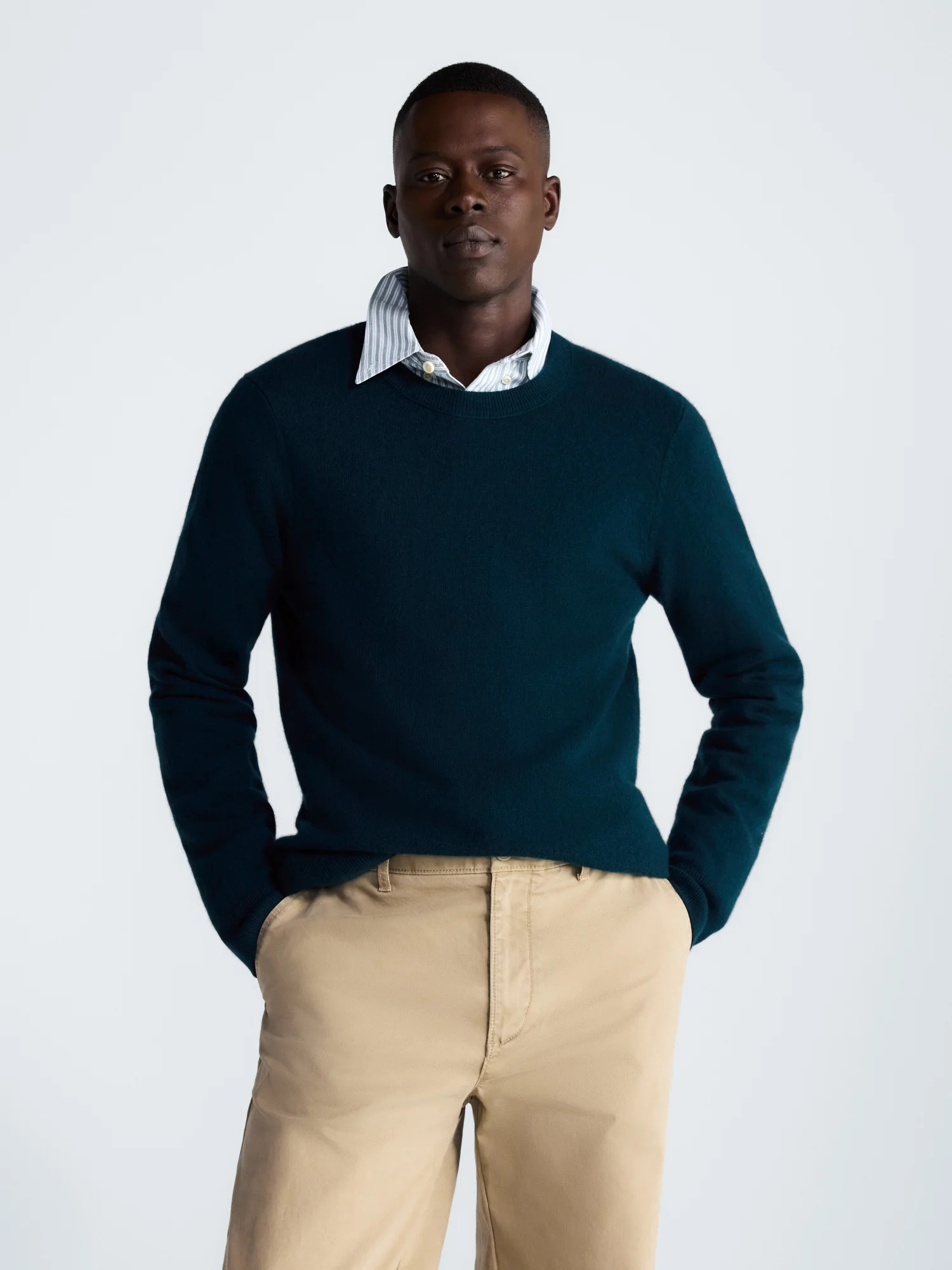 Free Assembly Men’s Cashmere Crewneck Sweater with Long Sleeves, Midweight, Sizes XS-2XL | Walmart (US)