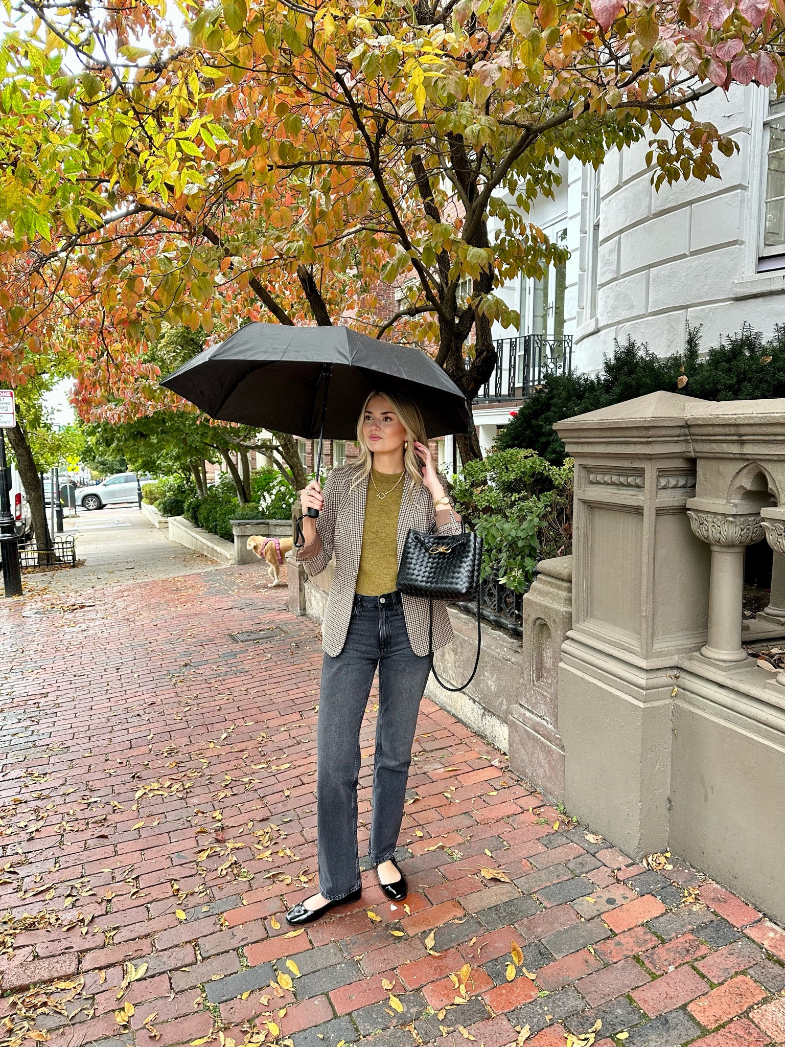 Autumn outfit, New England fall, fall outfit, mary Jane flats, ballet flats, plaid blazer, mango style

#LTKstyletip #LTKfindsunder100 #LTKshoecrush
