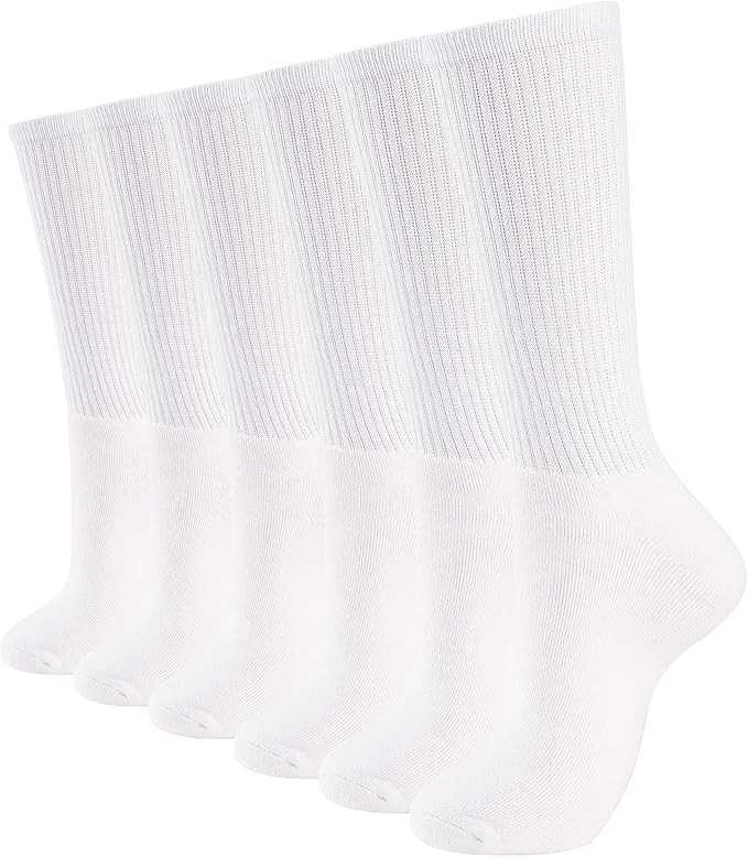 LIMPIDEE Womens Socks,Mid Calf Socks for Women 6 Pairs,Lightweight Breathable Cotton Crew Socks, ... | Amazon (US)