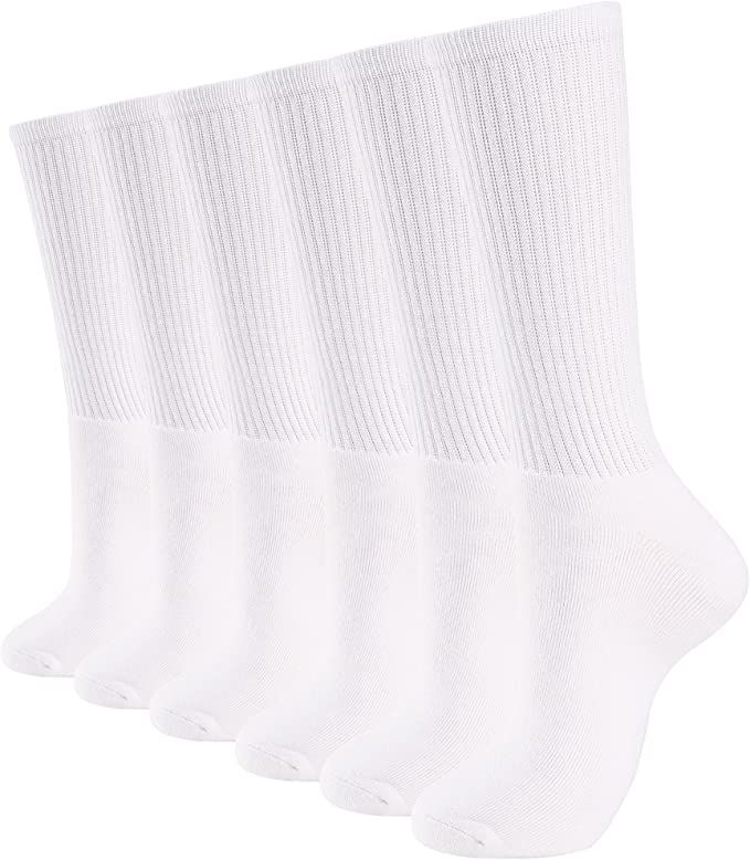 LIMPIDEE Womens Socks,Mid Calf Socks for Women 6 Pairs,Lightweight Breathable Cotton Crew Socks, ... | Amazon (US)
