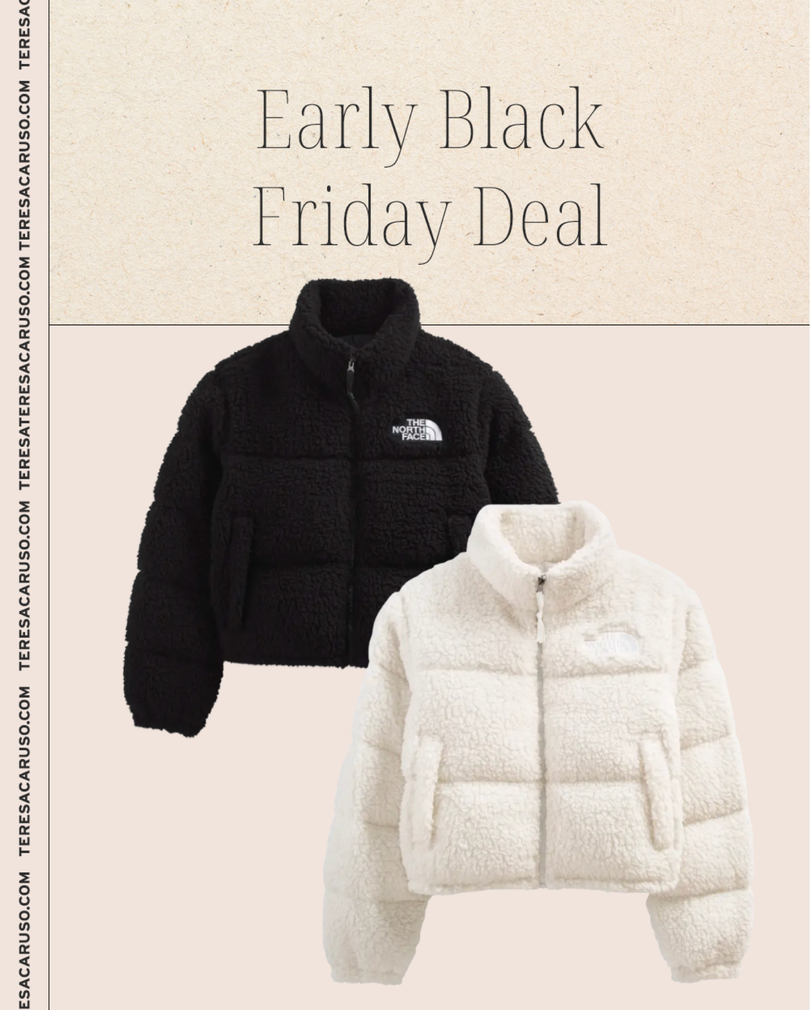 North face nuptse jacket black friday hot sale