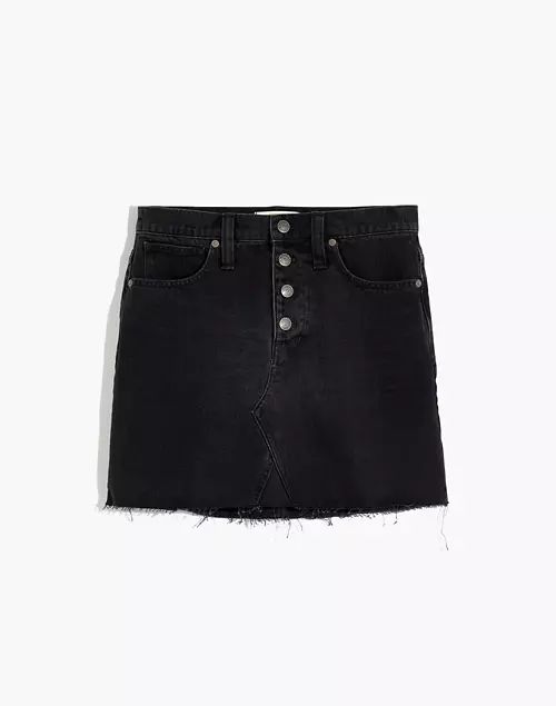Rigid Denim A-Line Mini Skirt in Lunar Wash: Button-Front Edition | Madewell