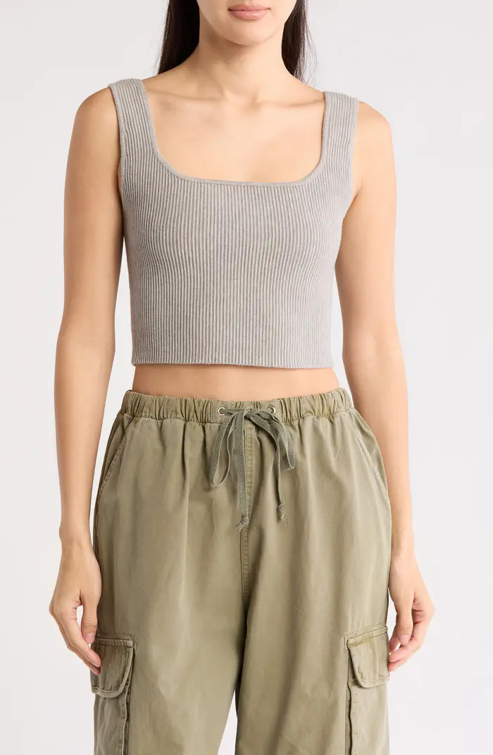 Reversible Rib Crop Sweater Tank | Nordstrom Rack