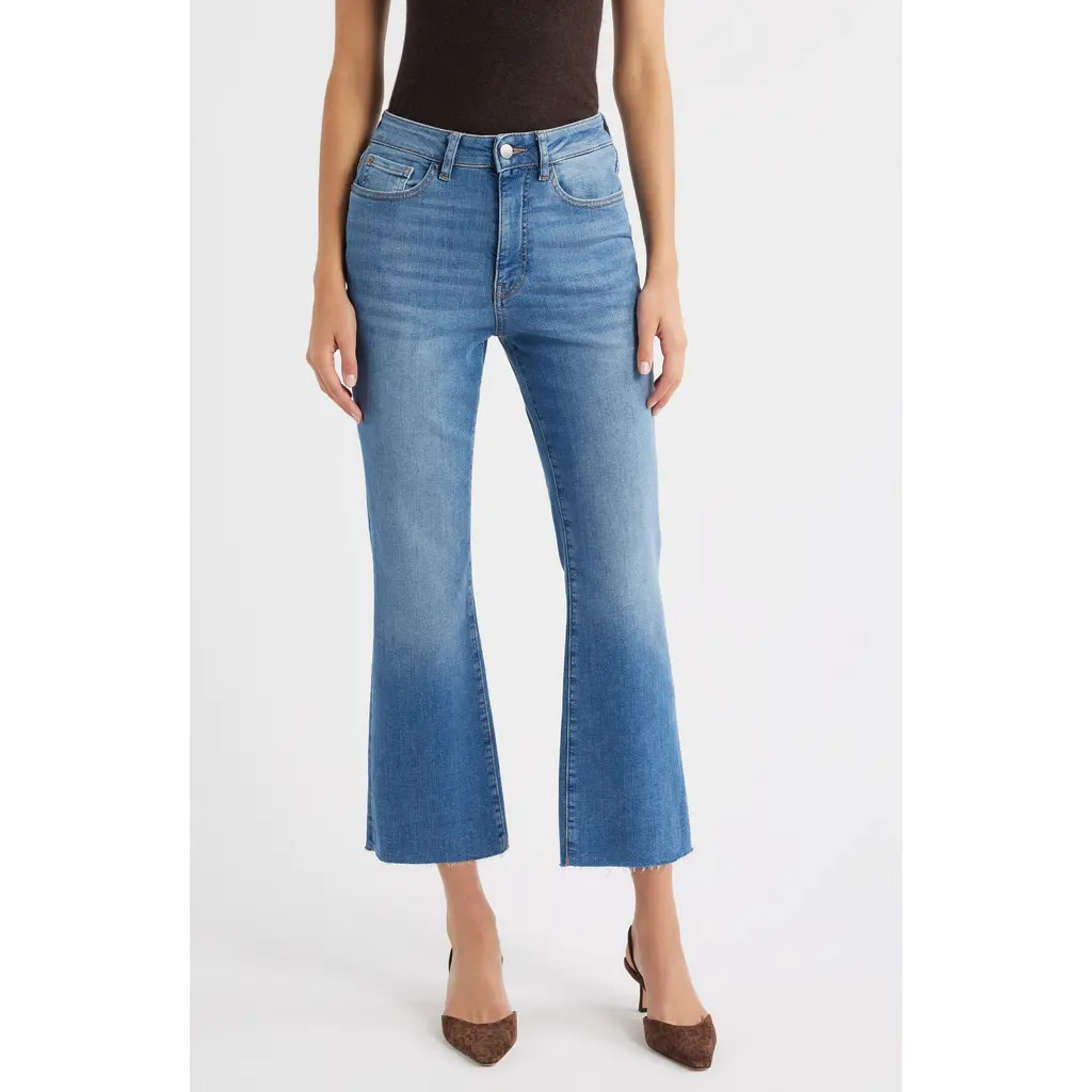 WARP+WEFT PSP High Waist Crop Bootcut Jeans in Way To Go at Nordstrom Rack, Size 25 | Nordstrom Rack