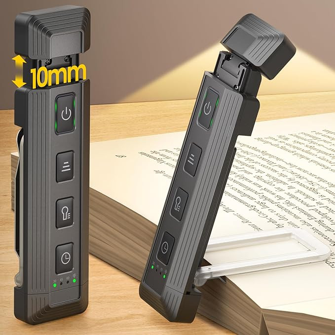 Glocusent Extendable Book Light for Reading in Bed, 5 Enhanced Brightness & 3 Colors with Sleep A... | Amazon (US)