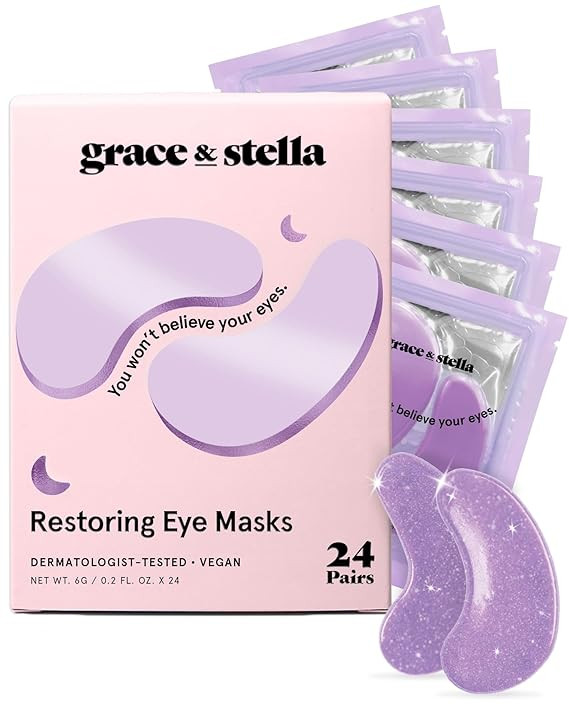 grace & stella Retinol Under Eye Patches for Puffy Eyes and Dark Circles - Restoring Gel Under Ey... | Amazon (US)
