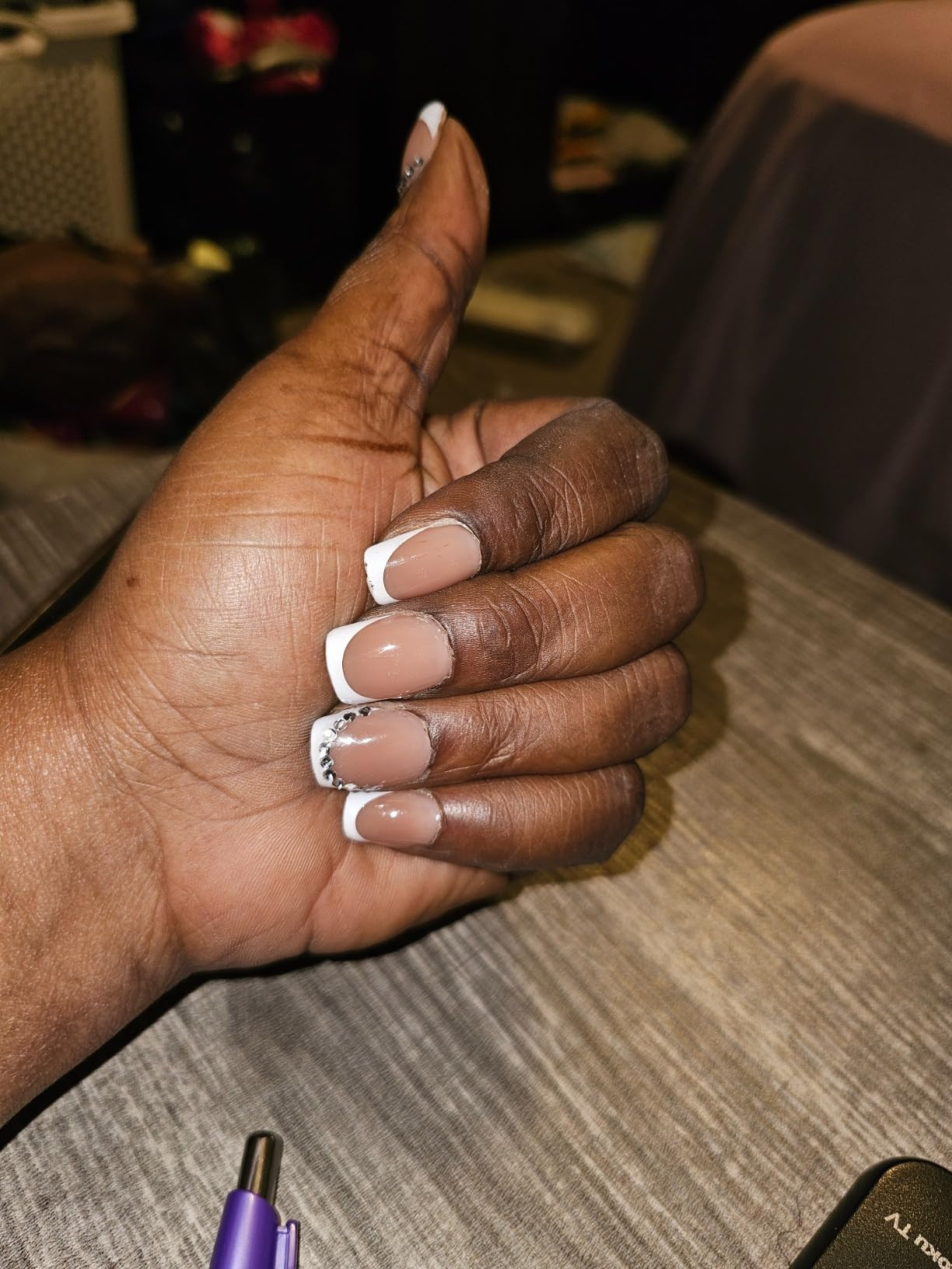 btartboxnails XCOATTIPS French Tip Nails, 300pcs Brown Long Square French Tip Gel Nails, French T... | Amazon (US)