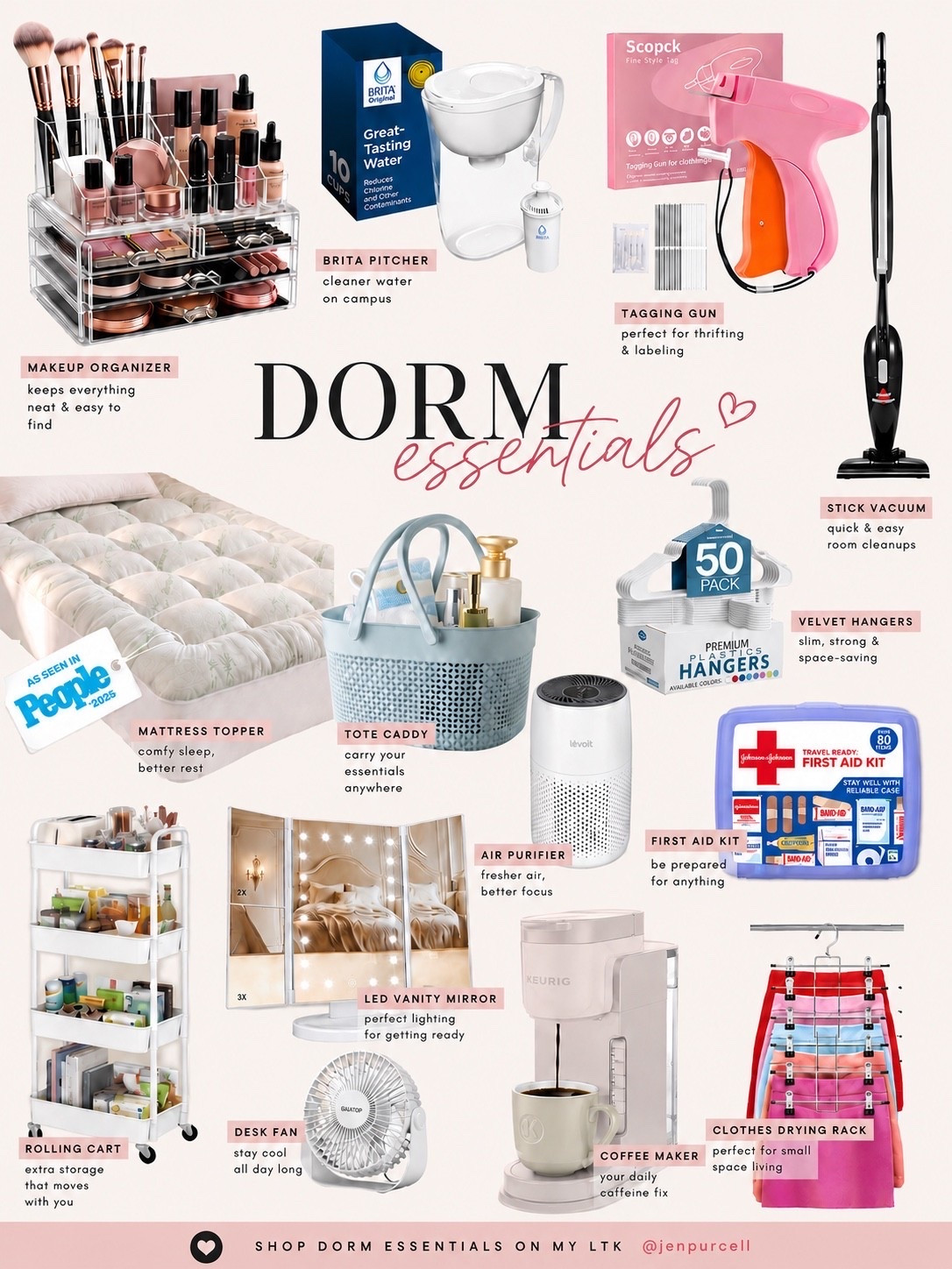 If you’re shopping for college, save this post! 📚✨

These are some of my favorite dorm finds—from organization and storage to beauty and everyday essentials. Everything is linked on my LTK so you can shop it all in one place.

🤍 LTK: @jenpurcell

#DormInspo #CollegeShopping #MoveInDay #DormMustHaves #LTKFinds #BackToCollege #CollegeApartment #FreshmanDorm #DormOrganization

#LTKdayinmylife #LTKSaleAlert #LTKgrwm