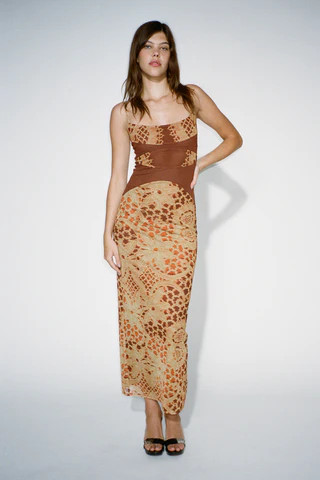 GIA DRESS - LACE ORANGE | Miaou