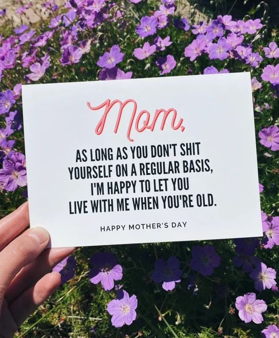 Funny Rude Shit Yourself Mother's Day Card | Etsy (US)