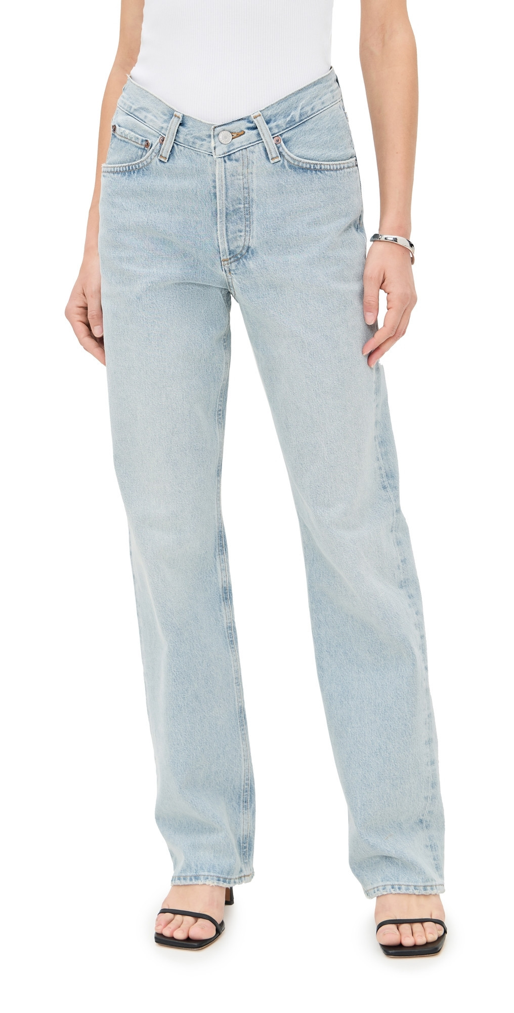 AGOLDE V Waist Kelly Relaxed Straight Jeans Replica 34 | Shopbop