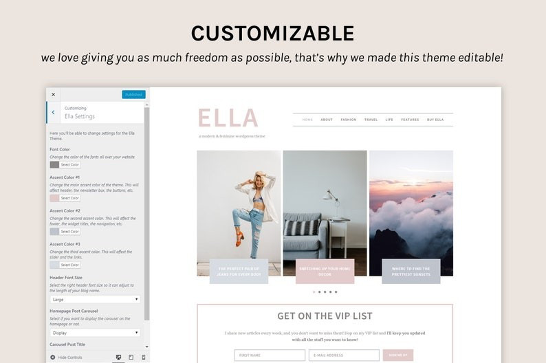 Ella Wordpress Theme  Genesis Child Theme  Gutenberg - Etsy Canada | Etsy (CAD)