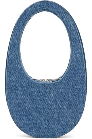 Coperni - Blue Mini Swipe Denim Bag | SSENSE