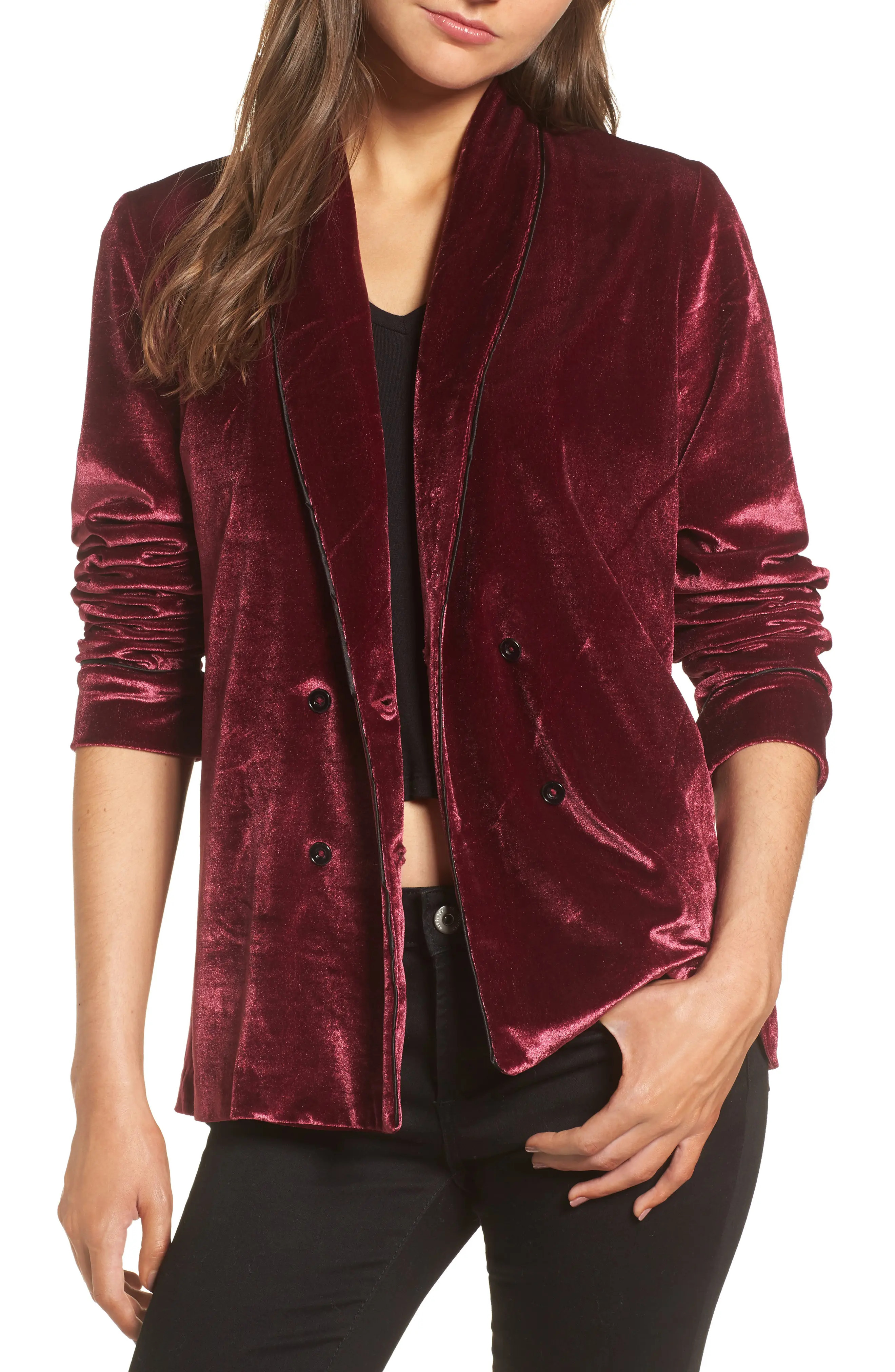x Georgia May Jagger Valvacious Velvet Blazer | Nordstrom