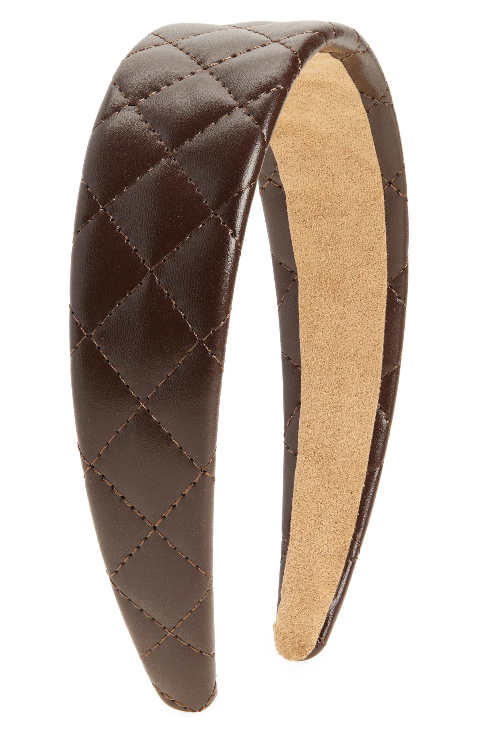 Tasha Quilted Wide Faux Leather Headband | Nordstrom | Nordstrom