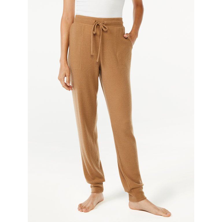 Joyspun Women's Hacci Knit Sleep Joggers, Sizes up to 3X - Walmart.com | Walmart (US)