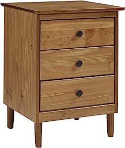Walker Edison Traditional Wood 3 Drawer Nightstand Side Table Bedroom Storage Drawer and Shelf Be... | Amazon (US)