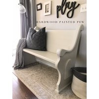 Custom Length Order Painted Maple, Traditional Style Church Pew Bench, Farmhouse, Entryway, Foyer, Dining Seating. Wedding/Anniversary | Etsy (US)