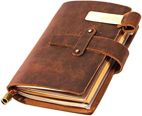 Leather Writing Journal Notebook For Men & Women - Leather Notepad, Pocket Notebook - Sketchbook ... | Amazon (US)