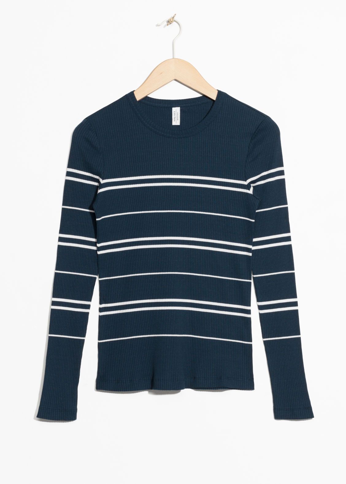 Striped Long Sleeve Shirt - Blue Stripe - Tops & T-shirts - & Other Stories US | & Other Stories (EU + UK)