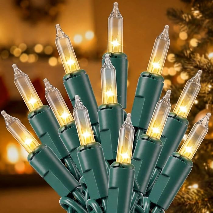 Joiedomi Clear Christmas String Lights Indoor,100 Count Mini White Fairy Light Outdoor,19.4 FT Decor for Patio Dorm Classroom Bedroom Holiday Wedding Party Garland Birthday Festival,Green Wire | Amazon (US)