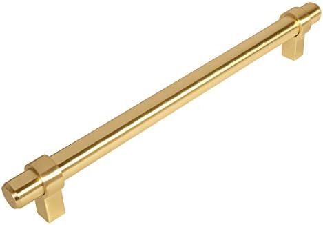 Cosmas 161-192BB Brushed Brass Cabinet Bar Handle Pull - 7-1/2" Inch (192mm) Hole Centers | Amazon (US)