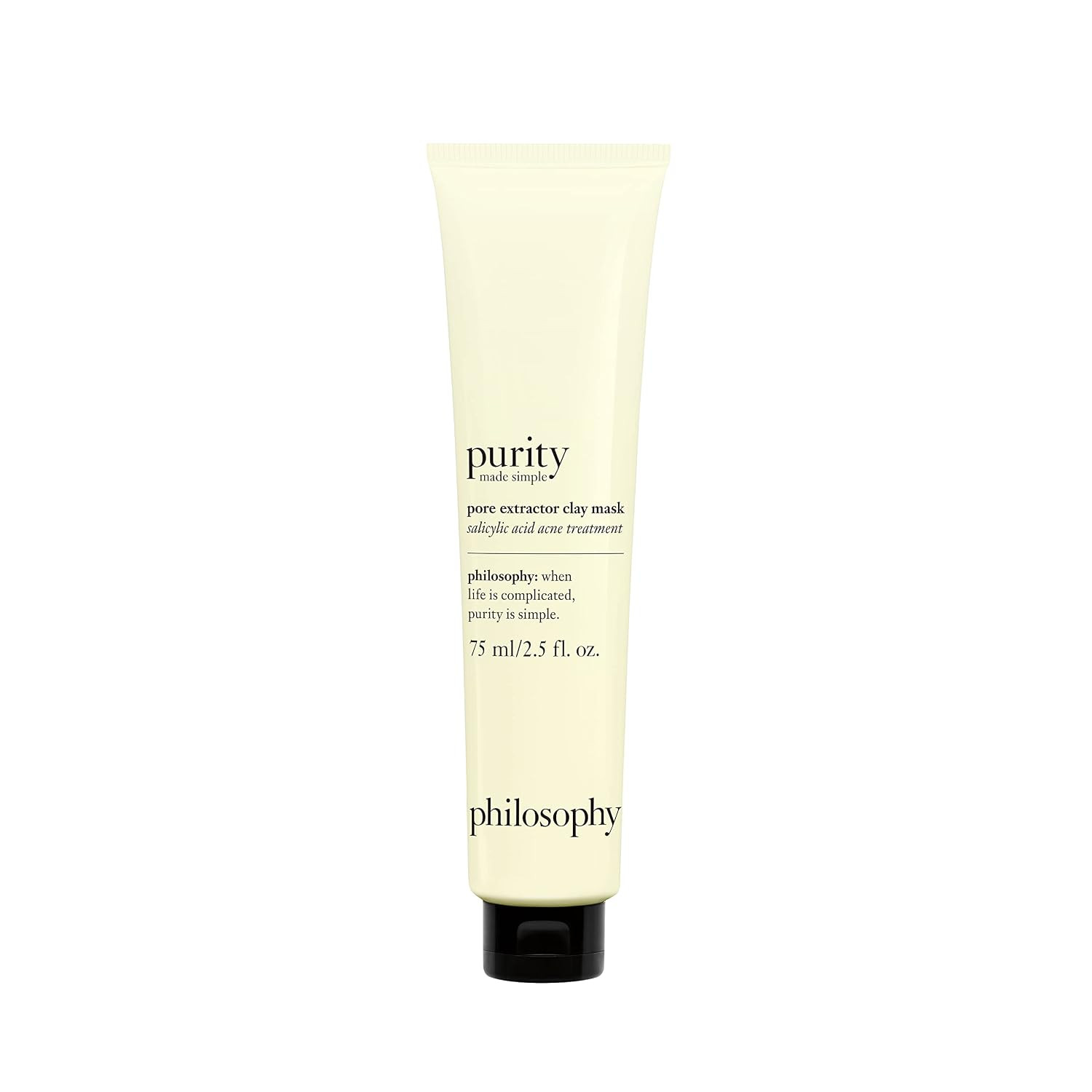 philosophy purity made simple pore extractor clay face mask - with purifying white kaolin clay, salicylic acid & natural exfoliants – removes impurities and reduces the appearance of pores | Amazon (US)