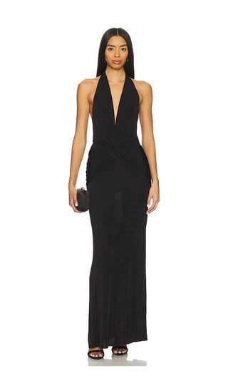 SEROYA Mada Maxi Dress in Black. - size XS | Revolve Clothing (Global)