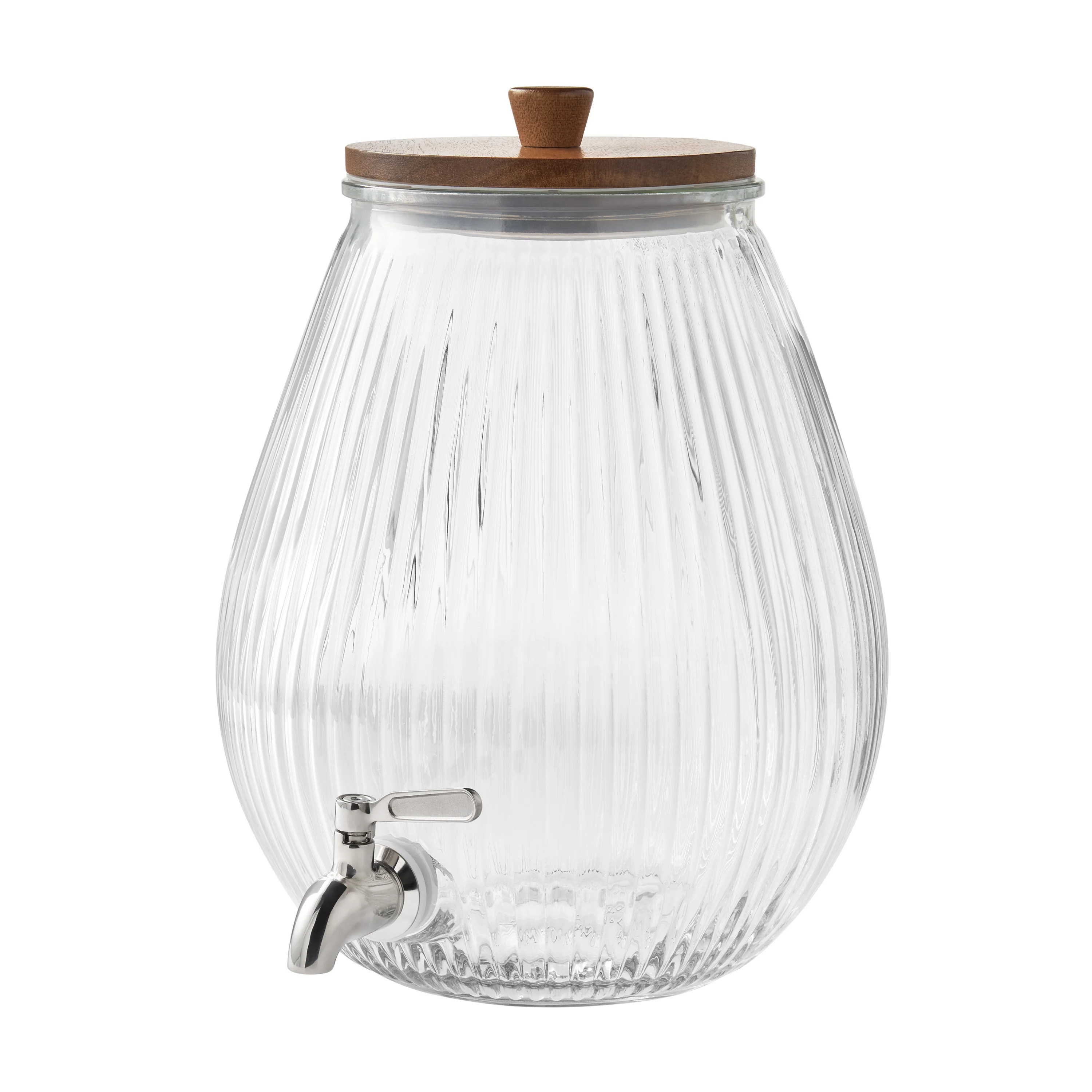 The Pioneer Woman Ribbed 2-Gallon Glass Beverage Dispenser, Clear | Walmart (US)
