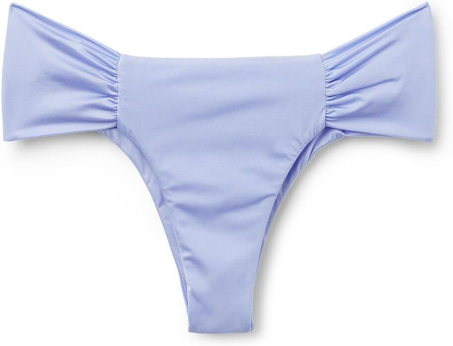CALZEDONIA Woman's Draped Brazilian Swimsuit Bottom Shiny Satin | Amazon (US)
