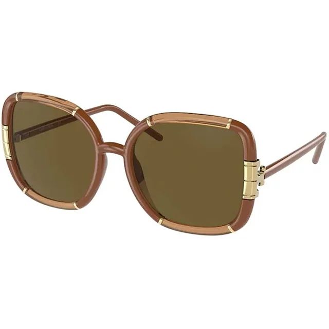 Tory Burch TY9071U 18983B 57MM Transparent Camel/Camel/Solid Brown Square Sunglasses for Women + ... | Walmart (US)