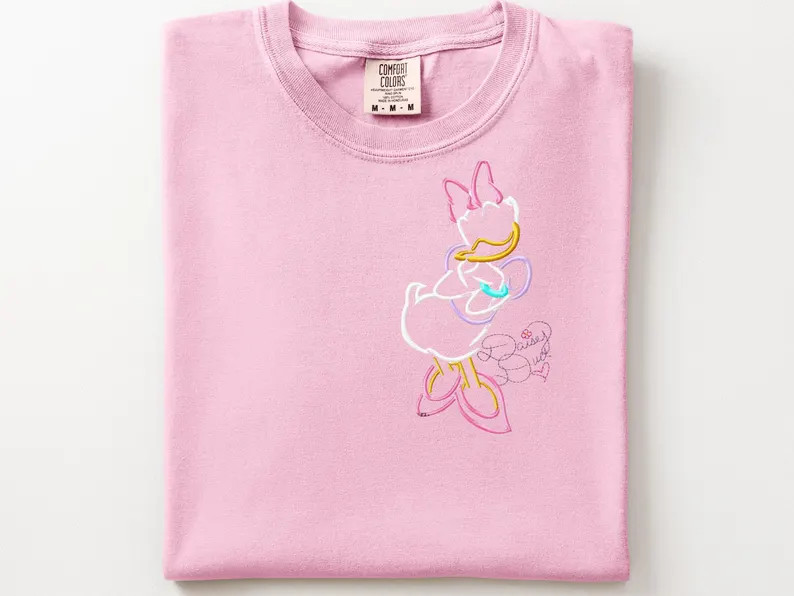 Daisy Duck Embroidered Tshirt, Donald and Daisy, Magic Kingdom | Etsy (Global)
