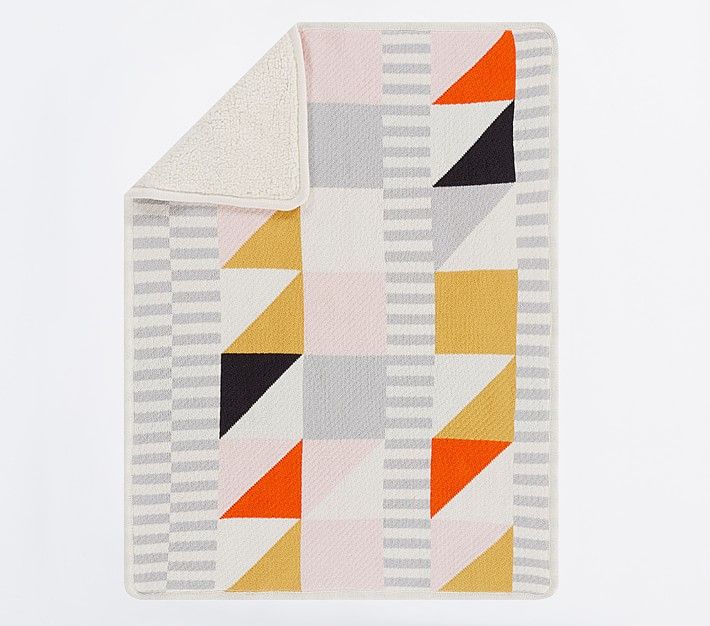 west elm x pbk Knit Cotton Divided Squares Baby Blanket | Pottery Barn Kids