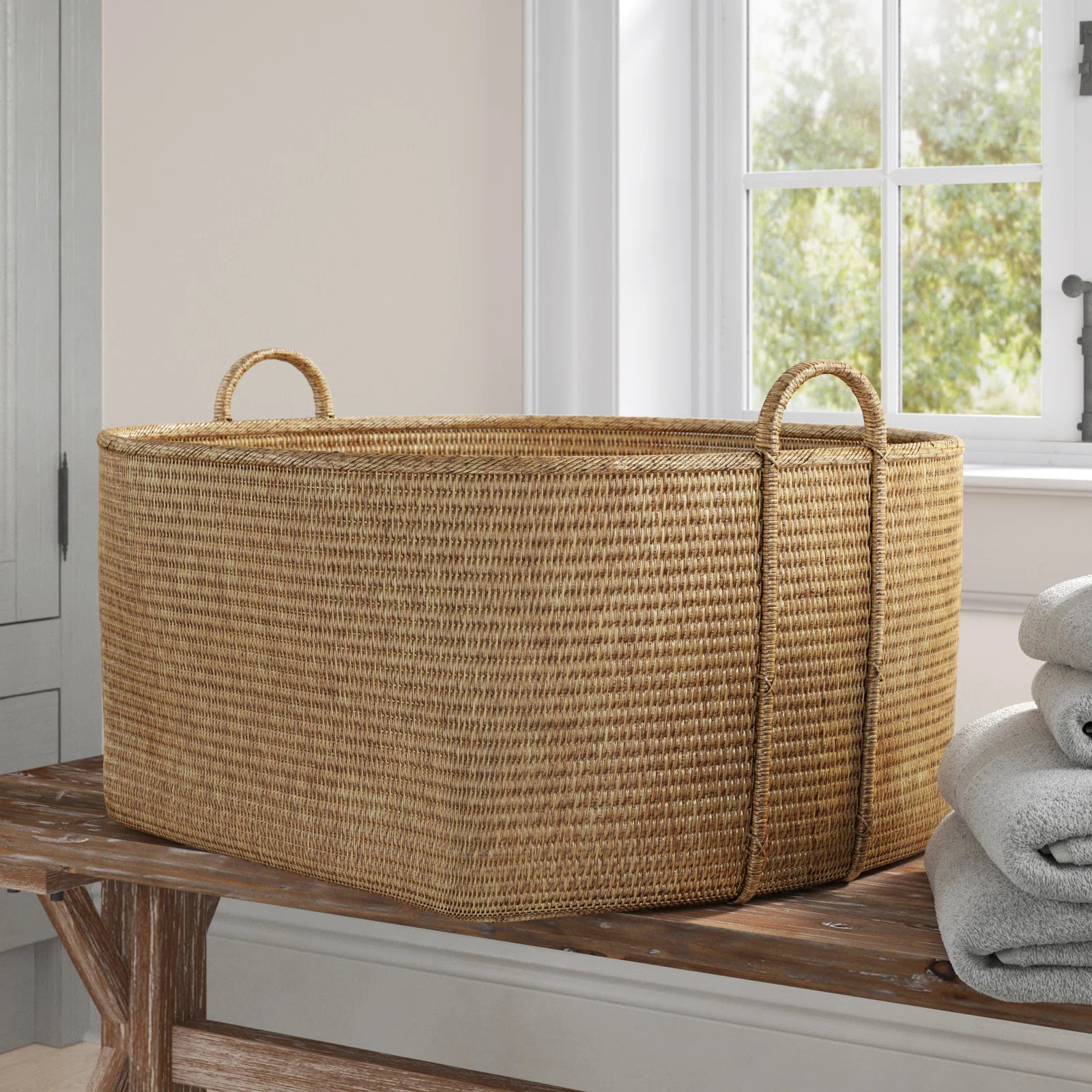 Thelma Handmade Rattan Decorative Basket 1 | Birch Lane