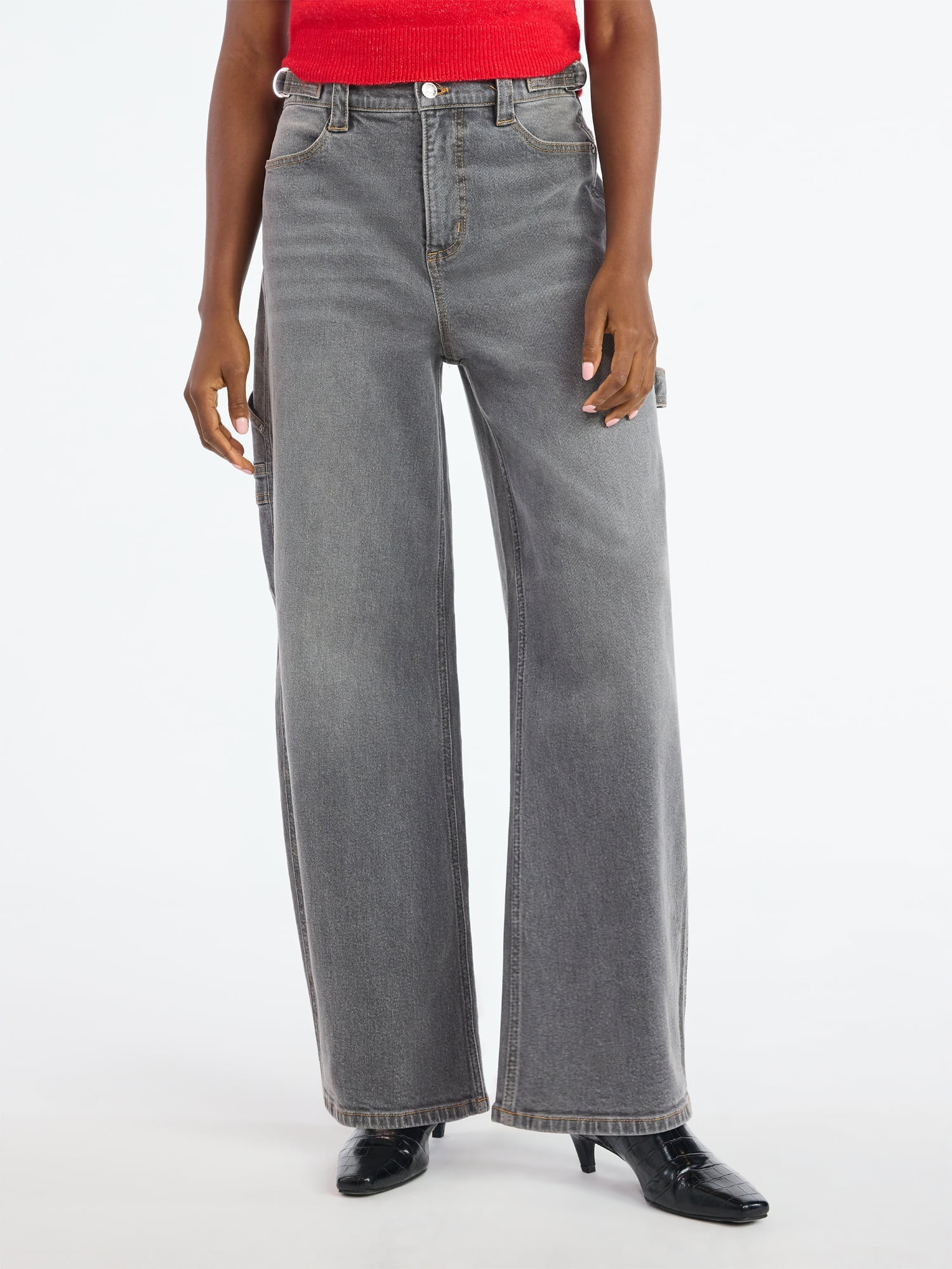 Scoop Women's Barrel Carpenter Jeans, Sizes 0-20 | Walmart (US)