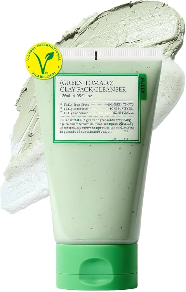 FULLY Green Tomato Clay Mask Cleanser, Pore Purifying with 49% Green Tomato Extract, Sebum & Clog... | Amazon (US)
