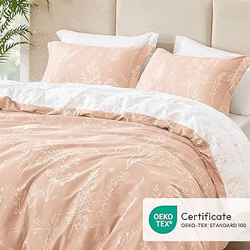 Love's cabin Dusty Rose Pink Queen Comforter Set - Queen Size Comforter Set, 3 Pieces Cute Floral... | Amazon (US)