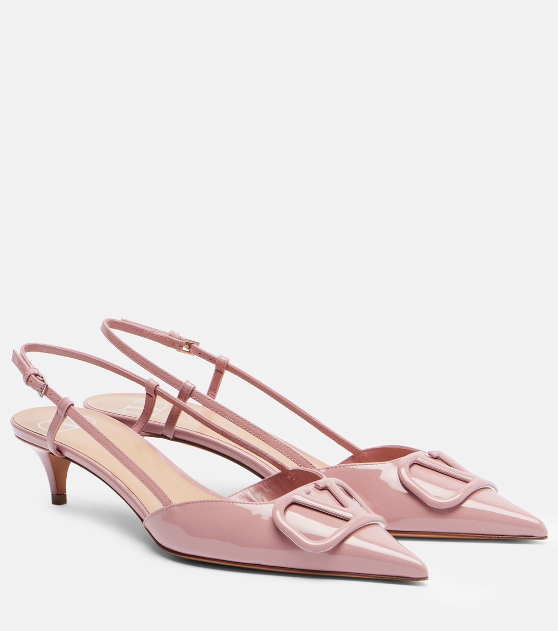 VLogo patent leather slingback pumps | Mytheresa (US/CA)