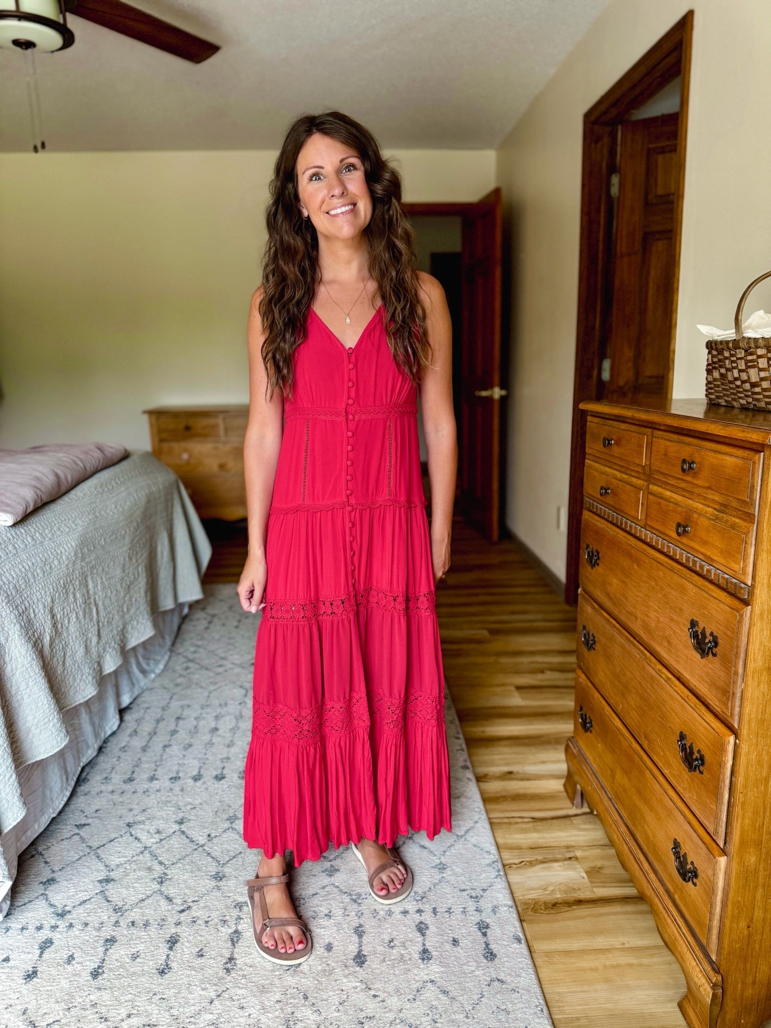 Small in my dress (I also own the white in medium) and size 6 in my teva sandals

#LTKPetite #LTKmomlife #LTKootd