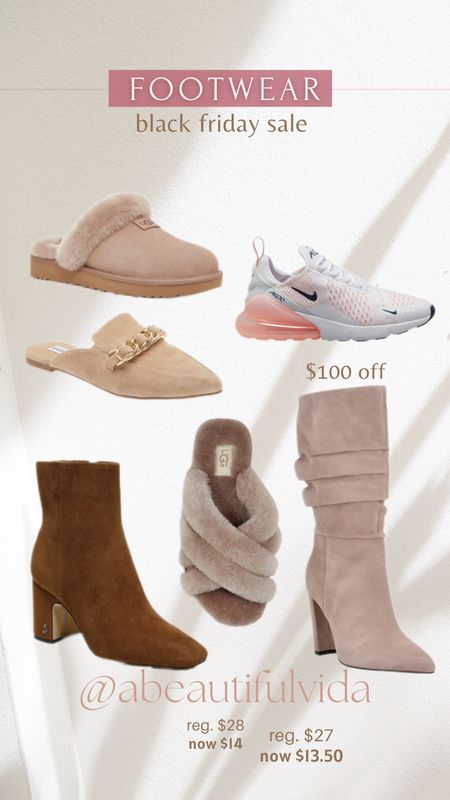 Cutest footwear on sale! Uggs // marc fisher // Nike // sam // Steve Madden // booties // slippers // slides // boots // fall fashion // holiday style // Black Friday sale 

#LTKsalealert #LTKshoecrush #LTKCyberweek