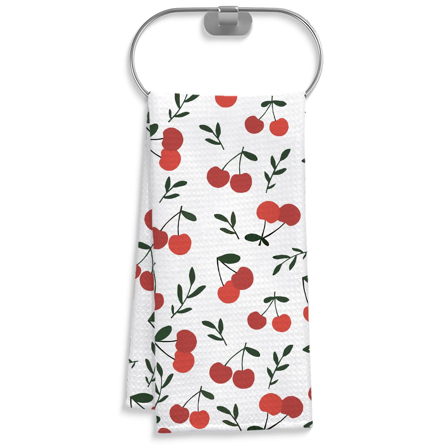 Cherry Decor Kitchen Towel, Cherry Hand Towel Dish Towel for Kitchen Bathroom Decor, Fruit Lover ... | Amazon (US)