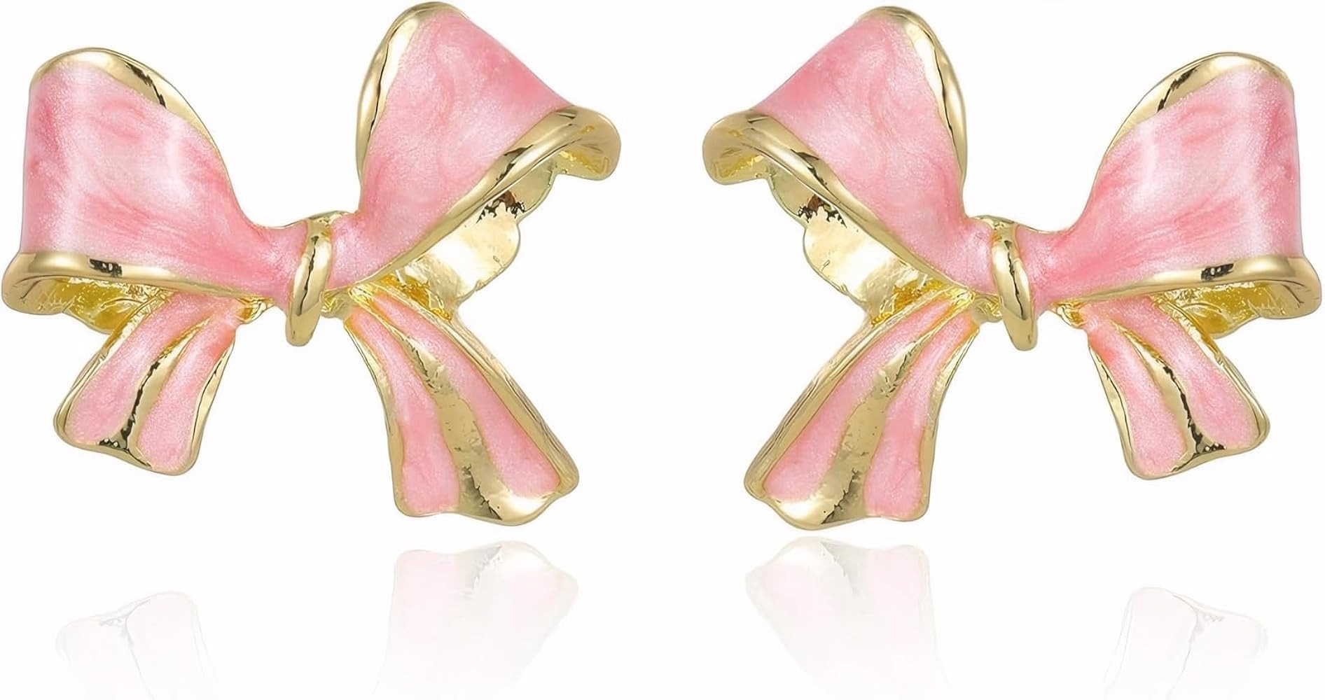 Gold Bow Earrings for Women, Long Tassel Chain Drop Earrings, Trendy Small Bow Earrings, Ribbon W... | Amazon (US)