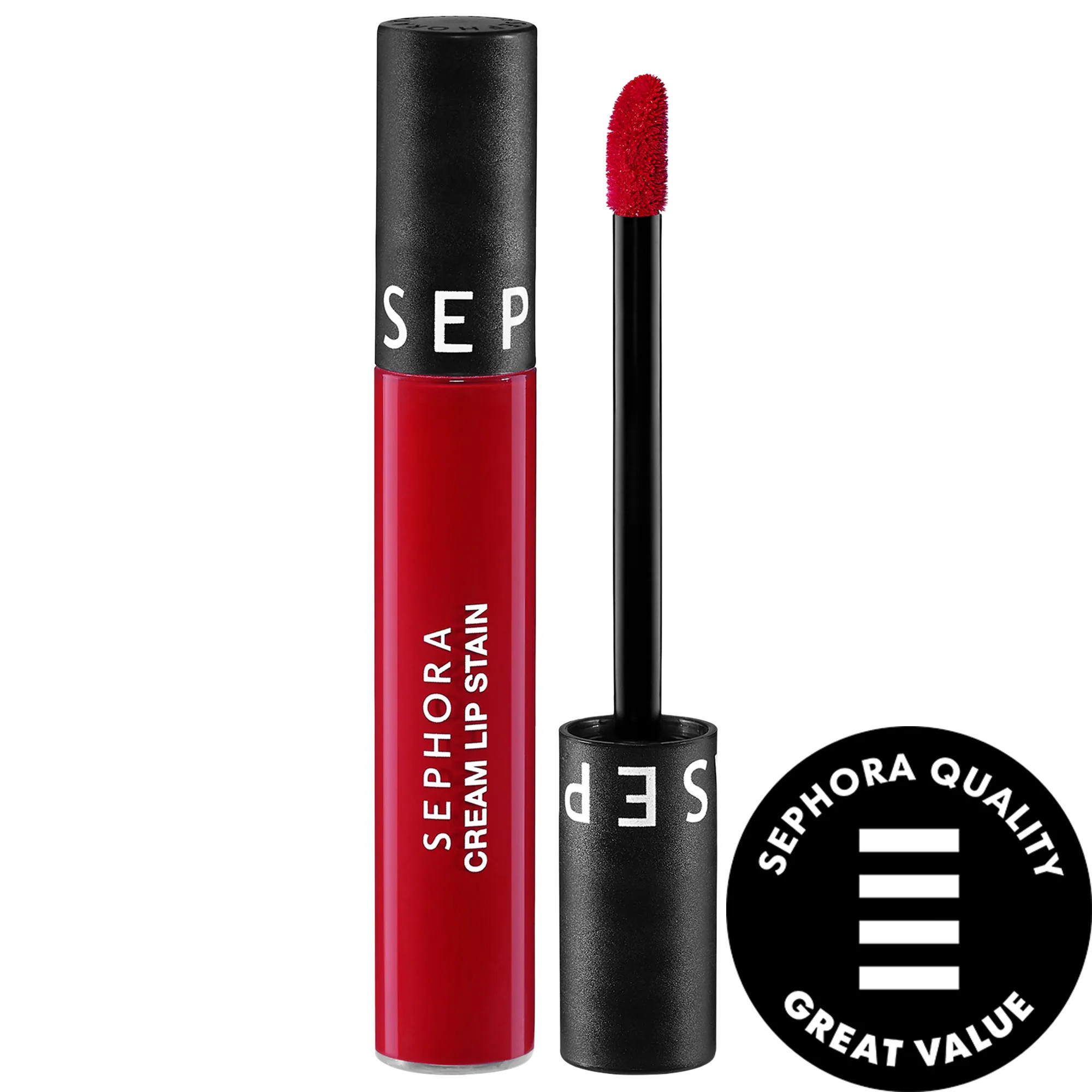SEPHORA COLLECTION Cream Lip Stain 10HR Liquid Lipstick 129 Risky Red 0.16 oz. / 5 mL | Sephora (US)