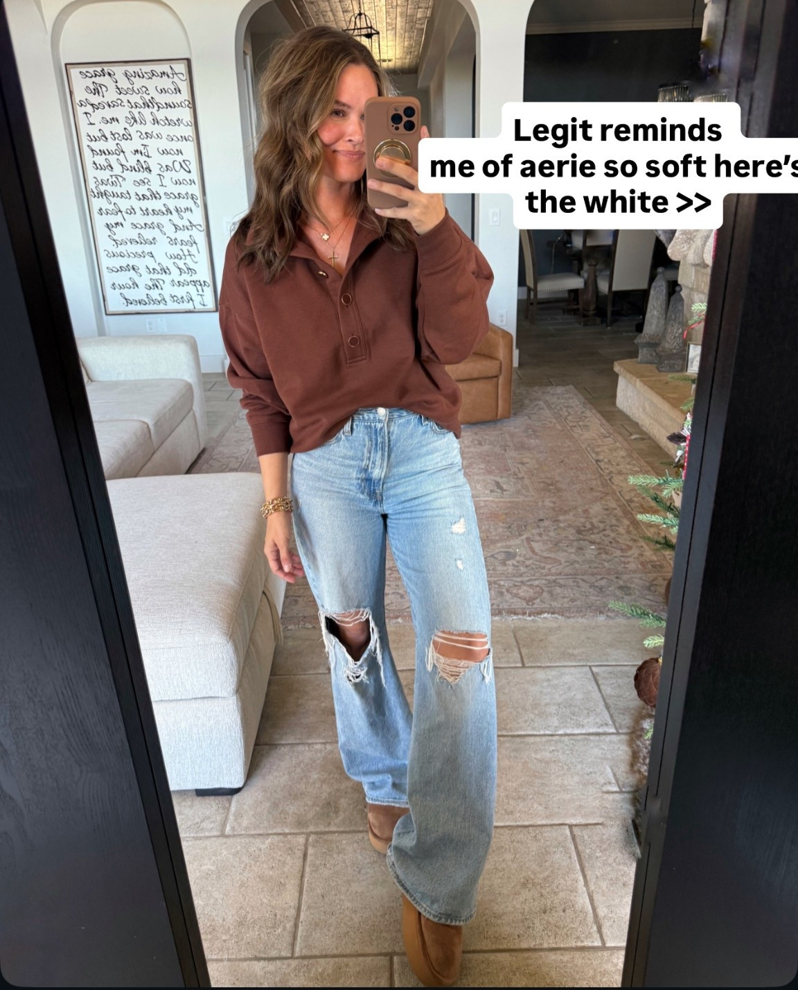 Love this top from Walmart reminds me of aerie #walmart #casualoutfit #casualfinds 

#LTKFindsUnder50 #LTKgrwm #LTKootd