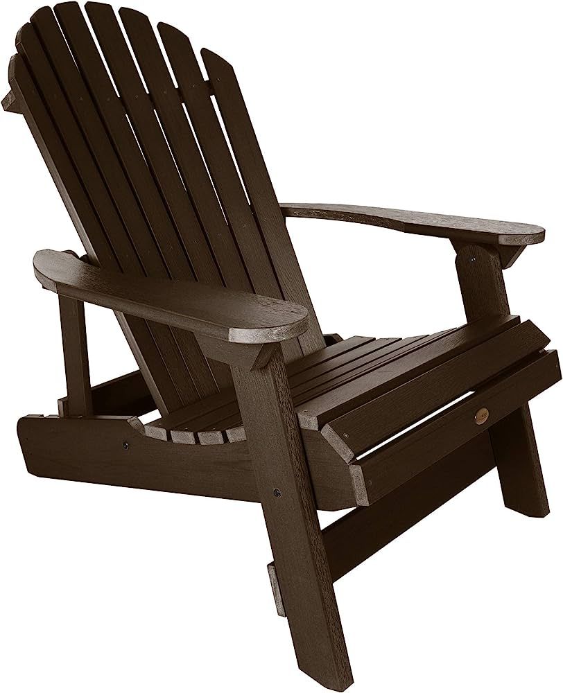Highwood AD-KING1-ACE Hamilton Folding and Reclining Adirondack Chair, King Size, Weathered Acorn | Amazon (US)