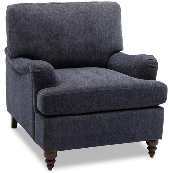 Clarendon Navy Blue Polyester Fabric Upholstered Transitional Arm Chair | Walmart (US)